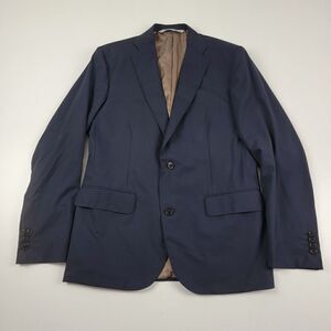 Freeman Sporting Club Suit Jacket 40 R Wool Blazerl USA FSC Navy Blue Button Up